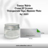 Envase Vidrio Crema 50 Gramos Transparente Tapa Aluminio Plata