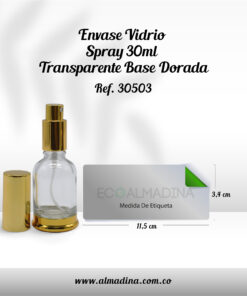 Envase Vidrio Spray 30 ml Transparente
