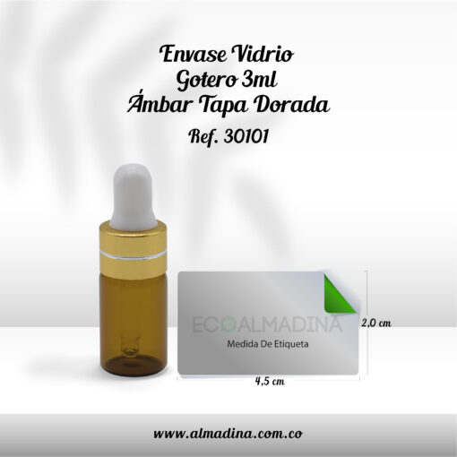 Gotero 3ml Ámbar Micro Dosis