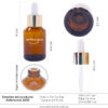 Gotero 30ml ámbar Tapa dorada Ref 30113