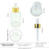 Gotero 30ml Transp. Tapa dorada ref 30119