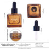 Gotero 30ml ámbar Cuadrado, Tapa negra ref 30125