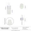 Envase Gotero 3ml Opalizado Tapa Plata ref 30126