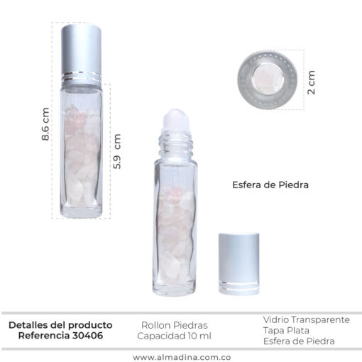 Roll On Minerales 10ml Tapa Plata ref 30406