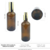 Envase Spray Ámbar tapa Dorada Ref 30501