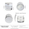 Envase Crema 10gr Tapa Plata ref 30616