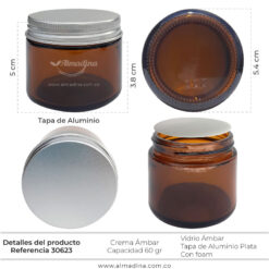 Envase Crema 60gr Tapa Aluminio Ref 30623