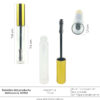 Envase Pestañas 10ml tranp. Tapa Dorada Ref 30702