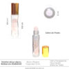 Roll On 10ml, Minerales, tapa dorada esfera Minerales Ref 30406Dor