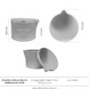 Envase Aluminio 200gr para Velas Corporales ref 34116