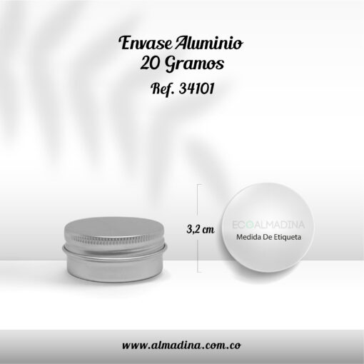 Envase Aluminio 20 Gramos