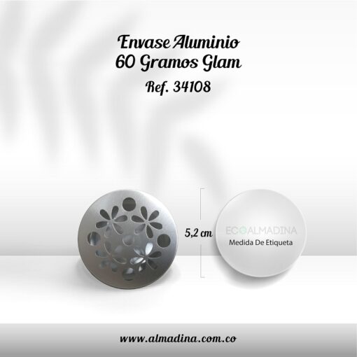 Envase Aluminio Troquel 60 gramos