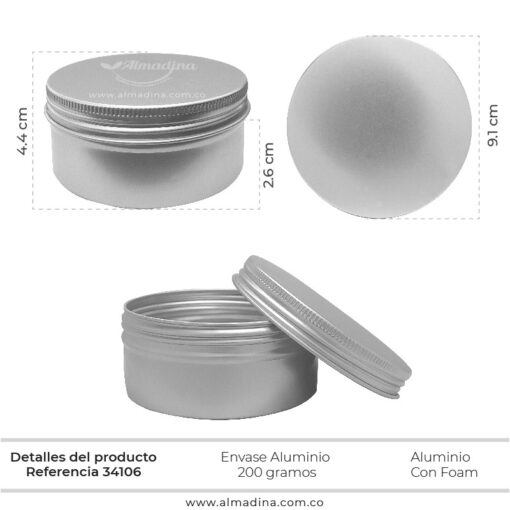 Aluminio 200gr Plata ref 34106