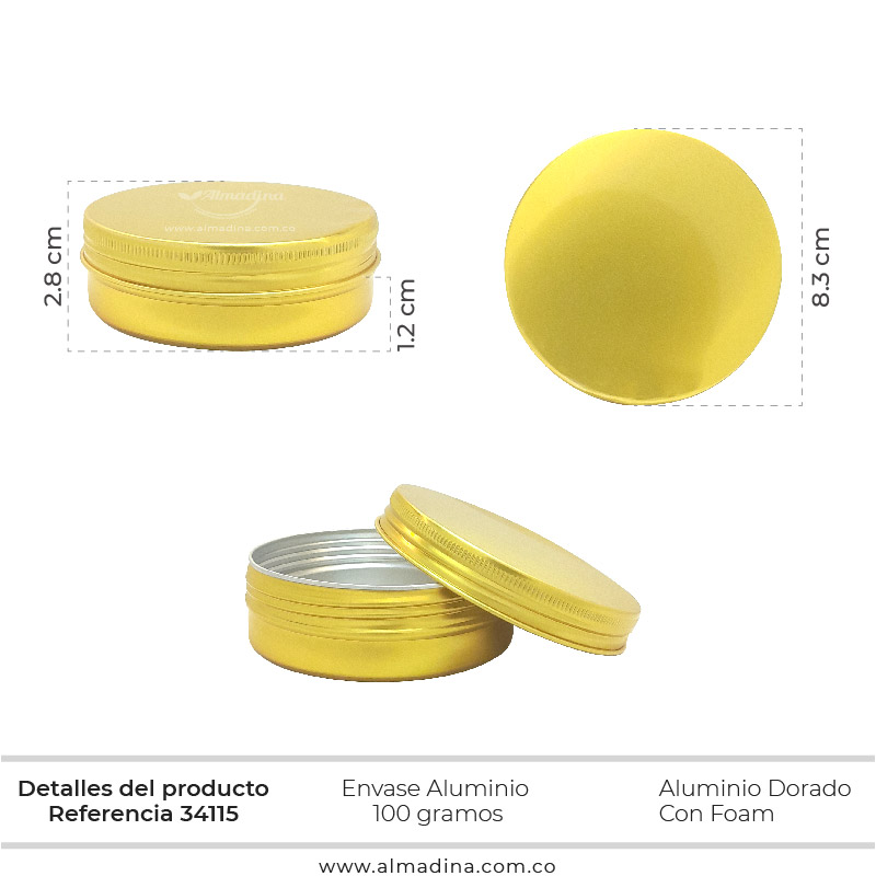 Aluminio 100gr Dorado ref 34115