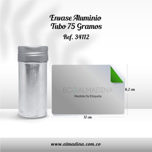 Envase Aluminio Tubo 75 Gramos