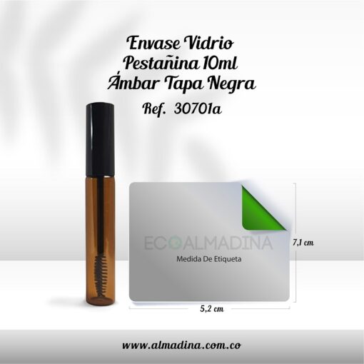 pestaña-10ml-ambar-tapa-negra ref 30701amb