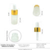 Gotero Opalizado 3ml, tapa Dorada Ref 30126A