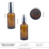 Envase Spray Ámbar 50ml Tapa Plata Ref 30510A