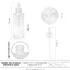 Gotero Transparente 60ml, tapa y goma Transparente Ref 30133