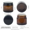 ENVASE CREMA 60GR ÁMBAR TAPA NEGRA REF 30623 BLACK