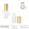Envase Labios Opalizado, tapa Dorada Ref 6004dor
